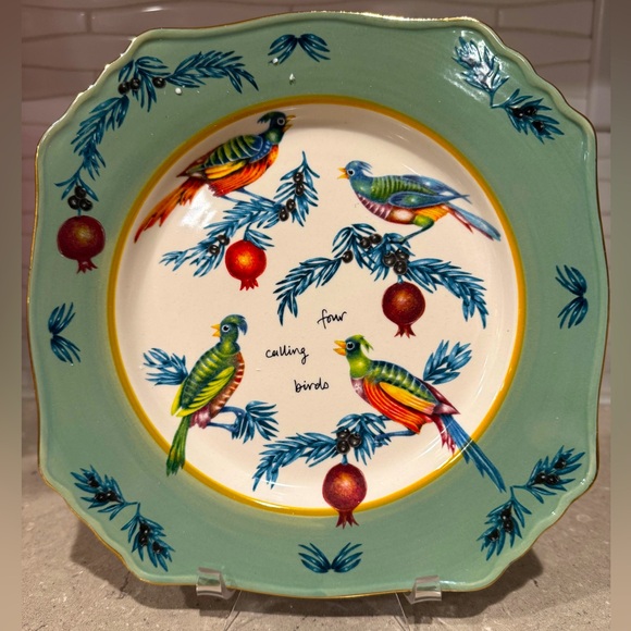 Lou Rota 12 days of Christmas Plate ( 11 penguins piping ) - Picture 6 of 17